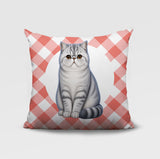 Short Hair Cat Indoor/Outdoor Reversible Square Pillow
