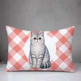Short Hair Cat Indoor/Outdoor Reversible Rectangular Pillow
