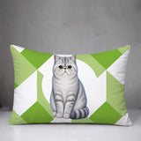 Short Hair Cat Indoor/Outdoor Reversible Rectangular Pillow
