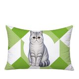 Short Hair Cat Indoor/Outdoor Reversible Rectangular Pillow
