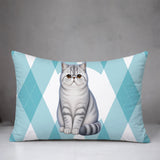 Short Hair Cat Indoor/Outdoor Reversible Rectangular Pillow