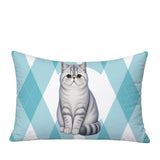 Short Hair Cat Indoor/Outdoor Reversible Rectangular Pillow