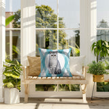 Short Hair Cat Indoor/Outdoor Reversible Square Pillow