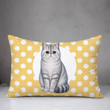 Short Hair Cat Indoor/Outdoor Reversible Rectangular Pillow