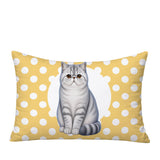 Short Hair Cat Indoor/Outdoor Reversible Rectangular Pillow