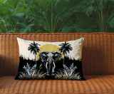Sima Elephant Reversible Indoor/Outdoor Rectangular Pillow
