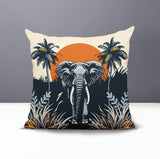 Sima Elephant Reversible Indoor/Outdoor Square Pillow