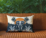 Sima Elephant Reversible Indoor/Outdoor Rectangular Pillow