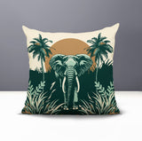 Sima Elephant Reversible Indoor/Outdoor Square Pillow