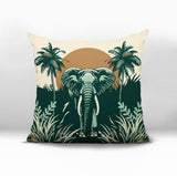 Sima Elephant Reversible Indoor/Outdoor Square Pillow
