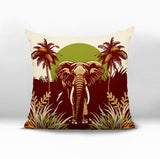 Sima Elephant Reversible Indoor/Outdoor Square Pillow