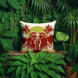 Sima Elephant Reversible Indoor/Outdoor Square Pillow