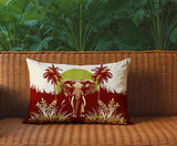Sima Elephant Reversible Indoor/Outdoor Rectangular Pillow