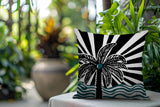 Simi Palm Reversible Indoor/Outdoor Square Pillow