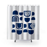 Siti Shower Curtain in Navy Blue