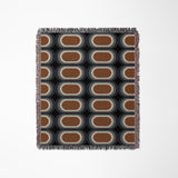 Speck Cotton Blend Blanket Throw in Burnt Orange, full view