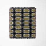 Speck Cotton Blend Blanket Throw in Chartreuse, full view