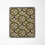Spectra Cotton Blend Blanket Throw in Chartreuse, full view