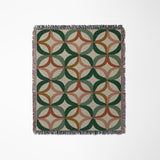 Spectra Cotton Blend Blanket Throw in Green, full view