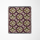 Spectra Cotton Blend Blanket Throw in Purple, full view