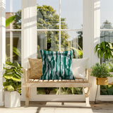 Spiro Patchwork  Indoor/Outdoor Reversible Square Pillow