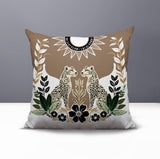Spoke Leopard Reversible Indoor/Outdoor Square Pillow