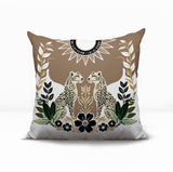 Spoke Leopard Reversible Indoor/Outdoor Square Pillow