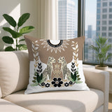 Spoke Leopard Reversible Indoor/Outdoor Square Pillow