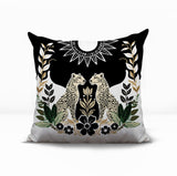 Spoke Leopard Reversible Indoor/Outdoor Square Pillow