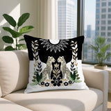 Spoke Leopard Reversible Indoor/Outdoor Square Pillow