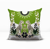 Spoke Leopard Reversible Indoor/Outdoor Square Pillow