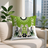 Spoke Leopard Reversible Indoor/Outdoor Square Pillow