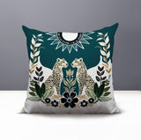 Spoke Leopard Reversible Indoor/Outdoor Square Pillow