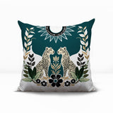 Spoke Leopard Reversible Indoor/Outdoor Square Pillow