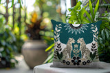 Spoke Leopard Reversible Indoor/Outdoor Square Pillow