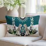 Spoke Leopard Reversible Indoor/Outdoor Rectangle Pillow