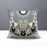 Spoke Leopard Reversible Indoor/Outdoor Square Pillow