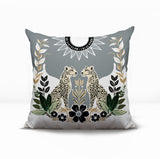 Spoke Leopard Reversible Indoor/Outdoor Square Pillow