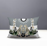 Spoke Leopard Reversible Indoor/Outdoor Rectangle Pillow