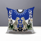 Spoke Leopard Reversible Indoor/Outdoor Square Pillow