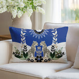 Spoke Leopard Reversible Indoor/Outdoor Square Pillow