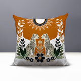 Spoke Leopard Reversible Indoor/Outdoor Square Pillow