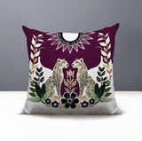 Spoke Leopard Reversible Indoor/Outdoor Square Pillow