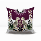 Spoke Leopard Reversible Indoor/Outdoor Square Pillow