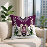 Spoke Leopard Reversible Indoor/Outdoor Square Pillow
