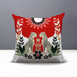 Spoke Leopard Reversible Indoor/Outdoor Square Pillow