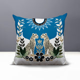 Spoke Leopard Reversible Indoor/Outdoor Square Pillow