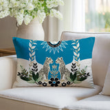 Spoke Leopard Reversible Indoor/Outdoor Rectangle Pillow