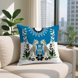 Spoke Leopard Reversible Indoor/Outdoor Square Pillow