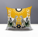 Spoke Leopard Reversible Indoor/Outdoor Square Pillow